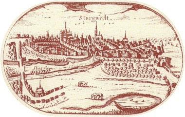  Widok Stargardu z mapy Lubinusa 1618 r. / Maa Ojczyzna - Wczoraj i Dzi - Muzeum w Stargardzie 1999 